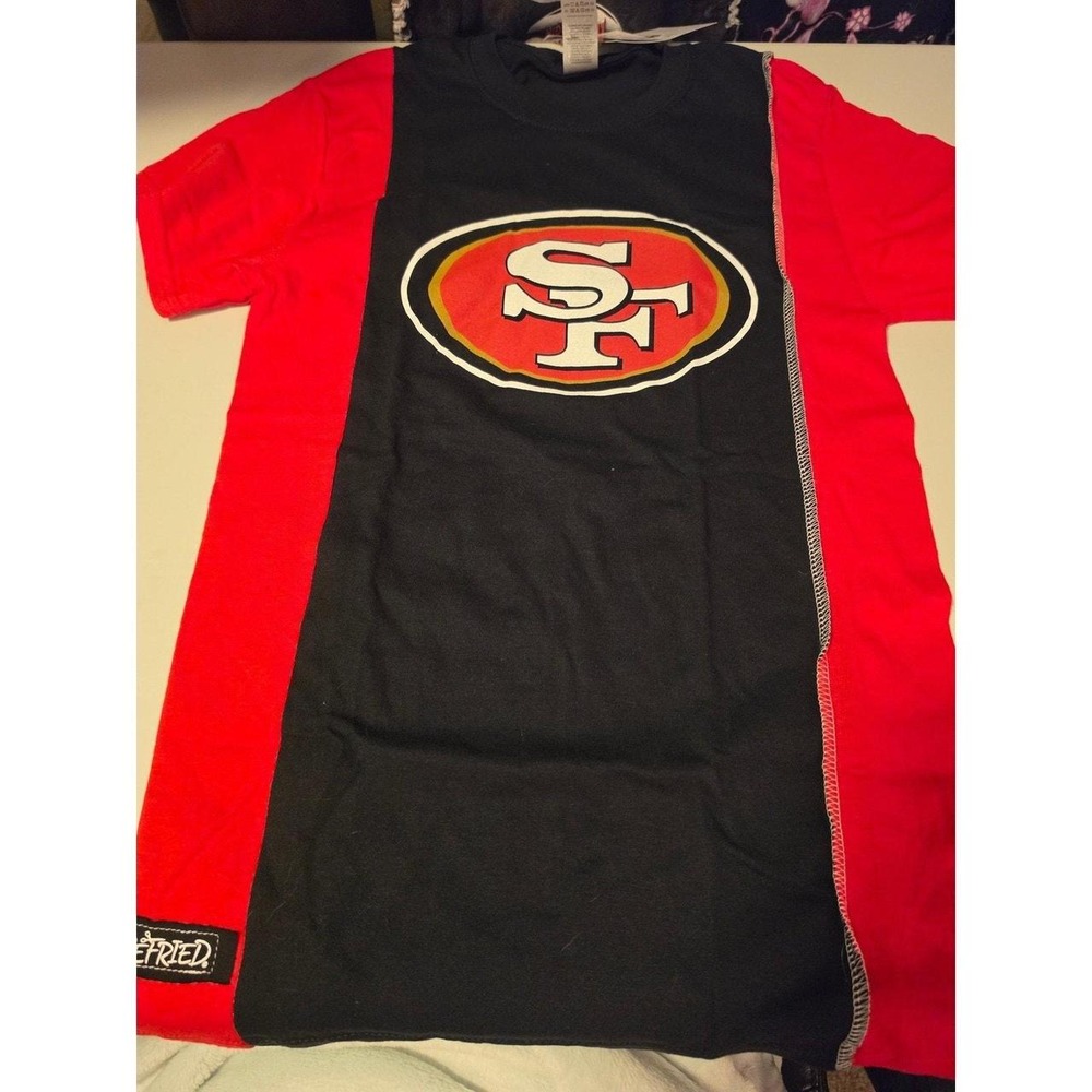 Refried Apparel San Francisco 49ers T-Shirt Mens Small Upcycled Red Black NFL